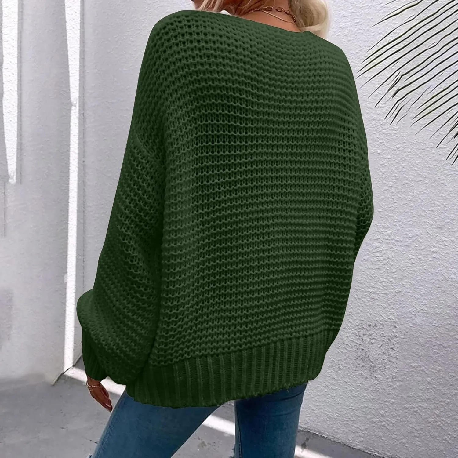 Womens Chunky Cardigan Sweater Oversized Lightweight Open Front Cardigan Casual Baggy Cable Knit Sweaters Fall Coats