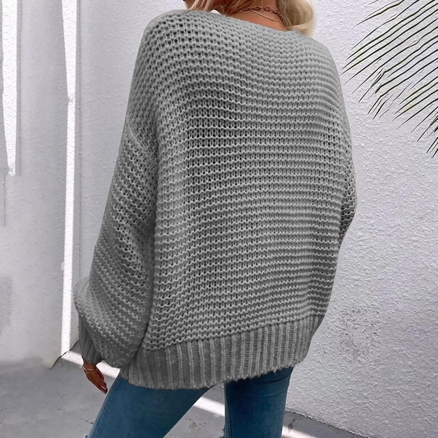 Womens Chunky Cardigan Sweater Oversized Lightweight Open Front Cardigan Casual Baggy Cable Knit Sweaters Fall Coats