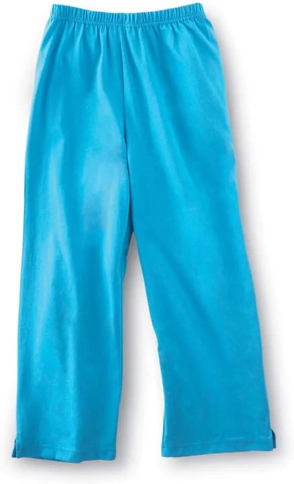 Women's Elastic Waist Comfortable Cropped Capri Pant