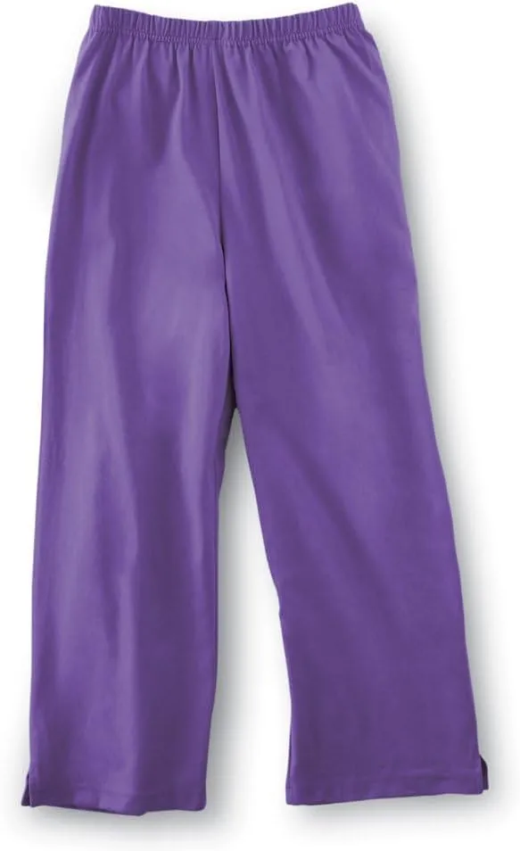 Women's Elastic Waist Comfortable Cropped Capri Pant