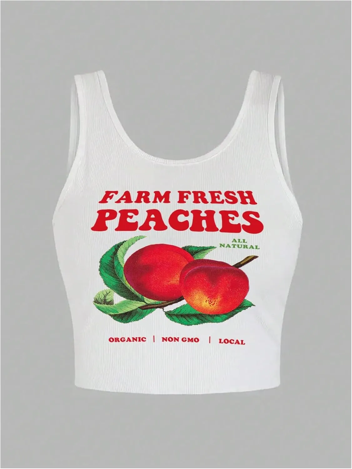 Women's Graphic Crop Tank Top Summer Round Neck Tank Top Shirts Casual Letter Print Sleeveless T Shirt