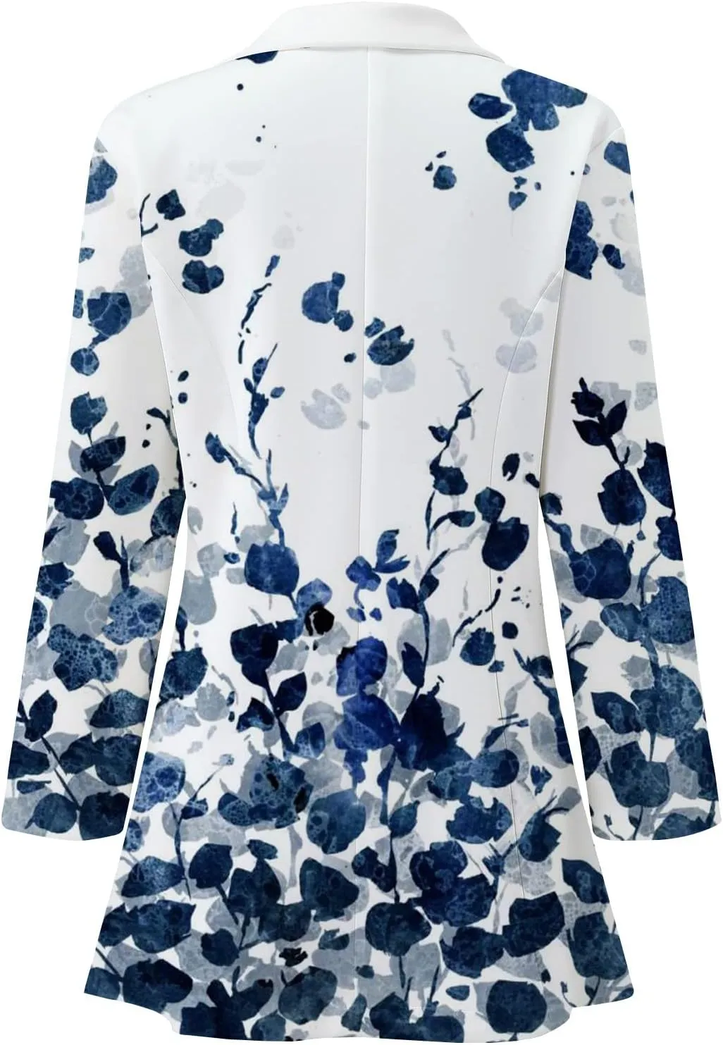 Women's Long Blazer Casual Printed Suit Sleeve Loose Comfortable Cardigan Coat Blazers for Work Casual