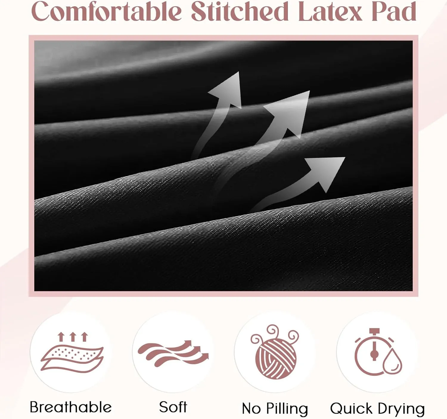 Women's Seamless Invisible Thongs with Built-in Cover Pads | Comfortable, No Show, Fitness Underwear