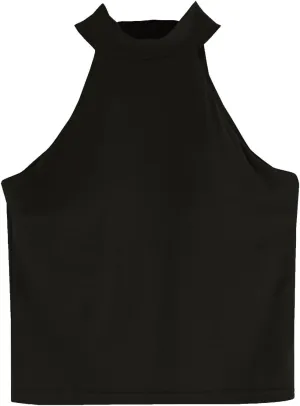 Women's Sleeveless Camisole Tank Tops High Neck Slim Fitted Blouse Summer Casual Tops Business Casual Tops for Ladies