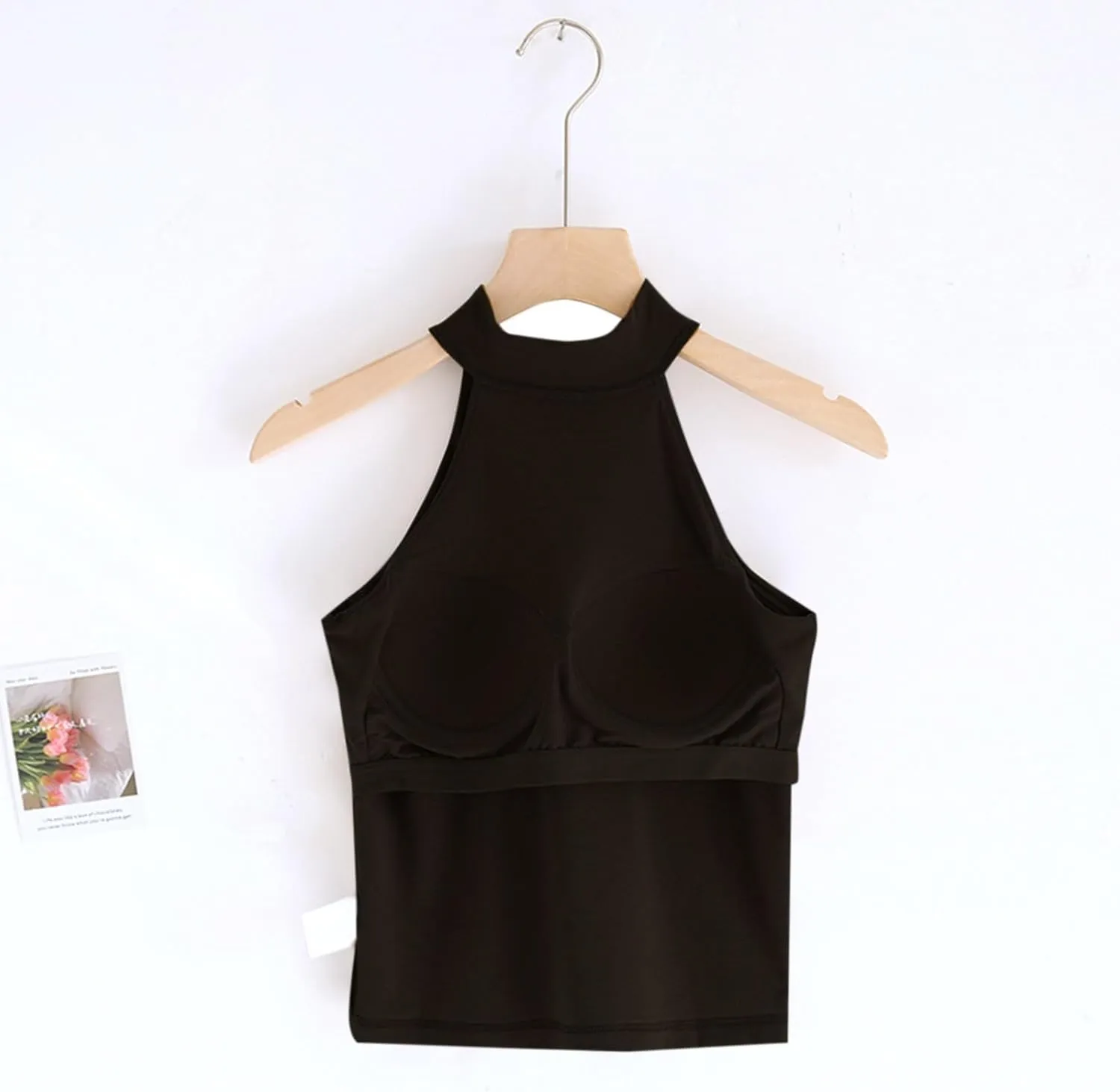 Women's Sleeveless Camisole Tank Tops High Neck Slim Fitted Blouse Summer Casual Tops Business Casual Tops for Ladies