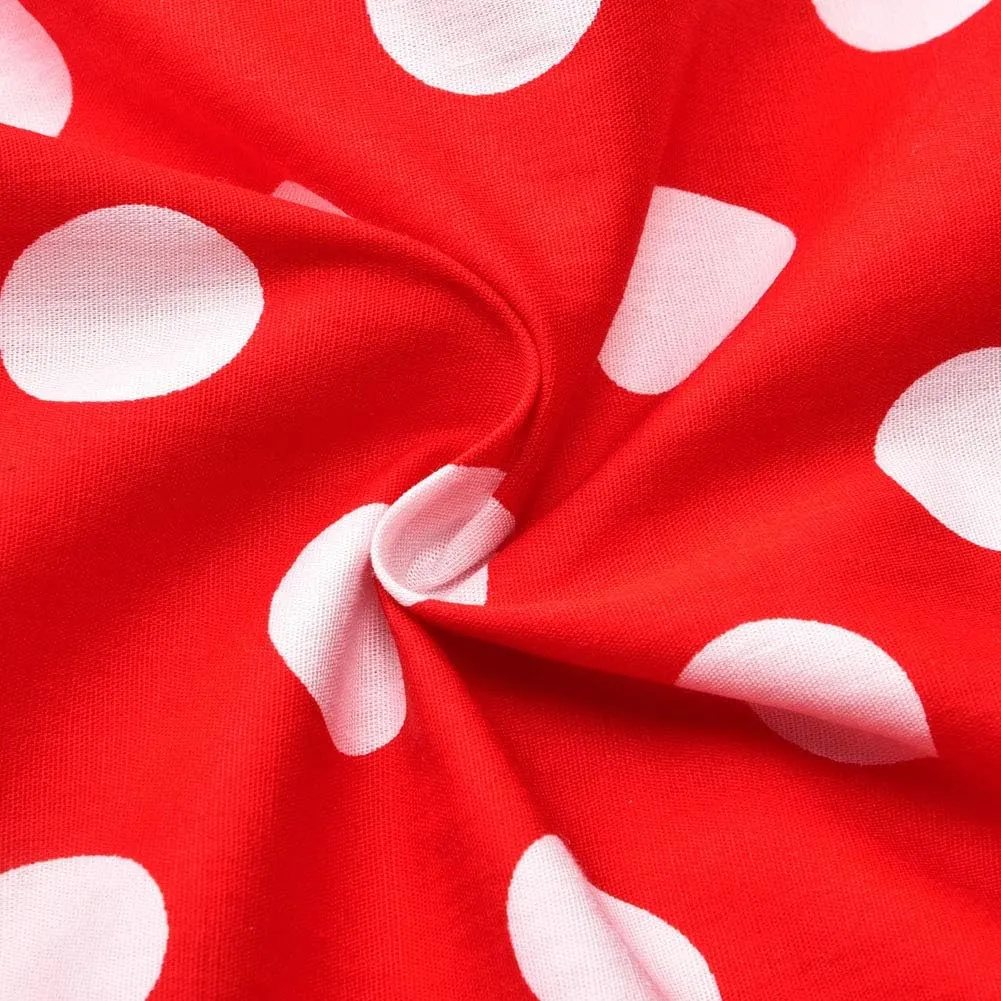 Women's Tops Feminine Long Sleeve Polka Dotted Button Down Casual Dress Blouses Shirts