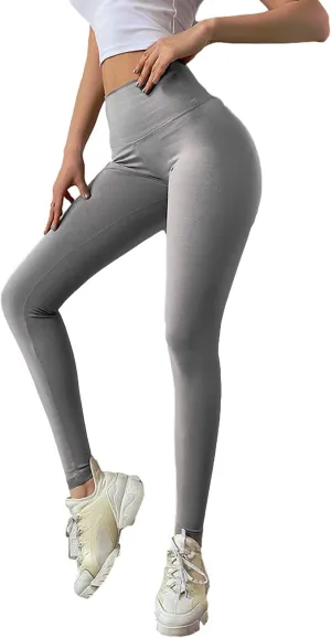 Women's Tummy Control Yoga Pants High Waist Bow Butt Lift Sweatpants Workout Jogging Leggings Trousers