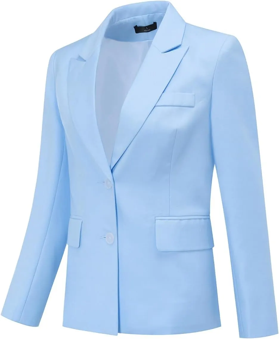 YUNCLOS Women's 2 Piece Office Work Suit Set One Button Blazer and Pants