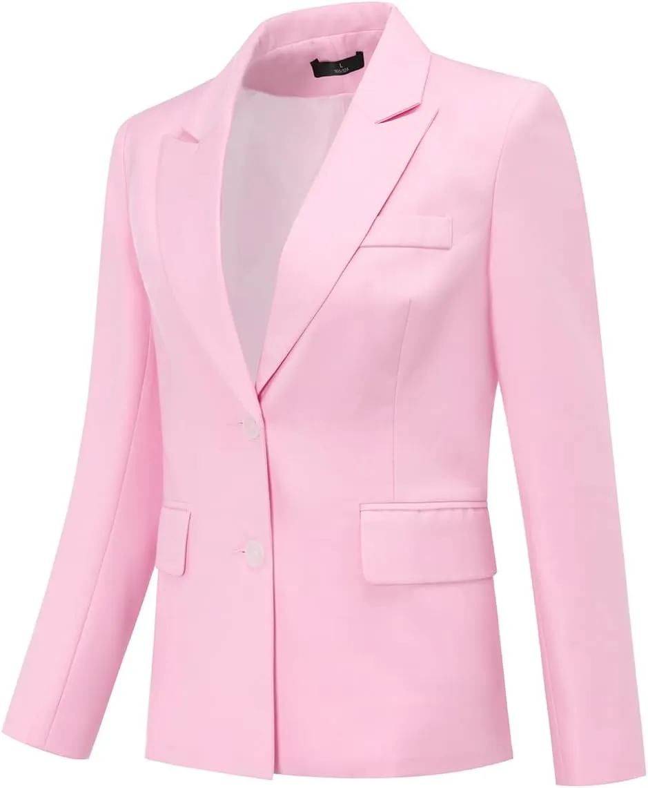 YUNCLOS Women's 2 Piece Office Work Suit Set One Button Blazer and Pants